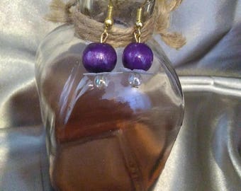 Violet Flower Earrings