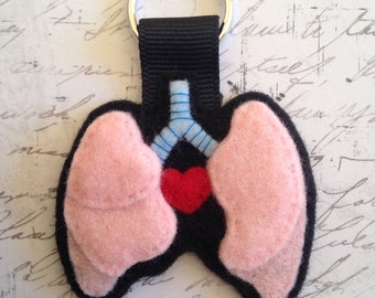 Heart and Lungs Keychain