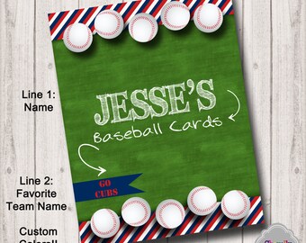 BI011 - Custom Binder Insert - Baseball Cards - Printable