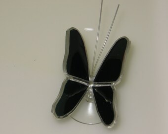 Stained Glass Butterfly Suncatcher with Hunter Green Wings (BUT001)