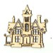 Haunted House - Laser Cut Out Unfinished Wood Shape Craft Supply FAL142