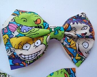 Rugrats Nickelodeon Bow- Rugrats Bow Tie, Rugrats Hair Bow, Nickelodeon Bow, 90's Nickelodeon, Geek Accessories, Geek Bow Tie, Geek Hair Bow