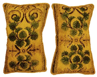 A Pair of 17th century Brussels Needlepoint Pillows