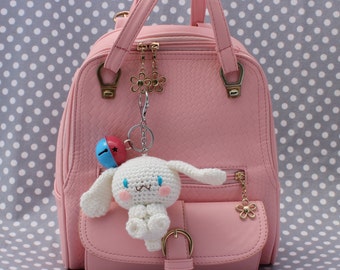 white puppy, purse charm / keychain ( Ready to ship)