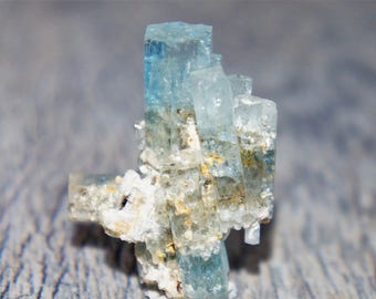 Aquamarine Crystal Cluster - Hexagonal Crystals - Collector Mineral Specimen