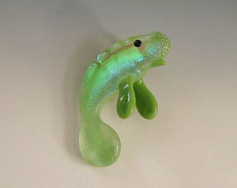 Lampwork Manatee Pendant