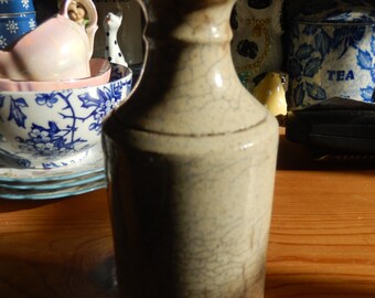 Victorian Chemist Bottle, Stoneware Bottle, Pharmacy Bottle, Druggist Bottle, Statement Piece, Old Bottle,Collectable Bottle, Ink Bottle
