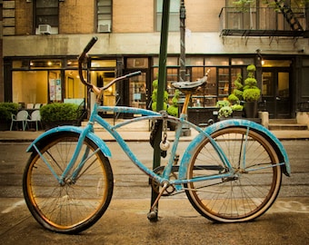 Vintage Bicycle Photo Bike Photography nyc Photograph New York City Greenwich Village Shabby Chic Retro Old nyc32