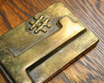 Solid Brass Paperweight, # 1 Paper Weight, Desk Accessory
