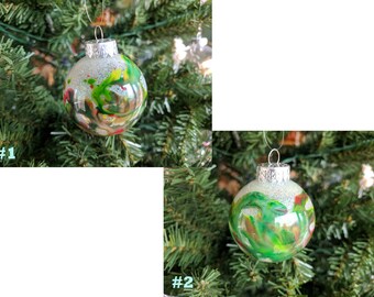 Hand Crafted Christmas Ornament (Green and Red)