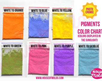 1 gram Colour Changing in the Sunlight Special Pigments - change from white/translucent to colour when exposed to the sunlight-Just Magic!
