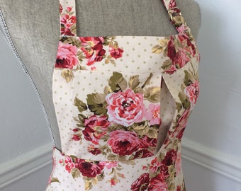 Pink and Red Rose Full Apron
