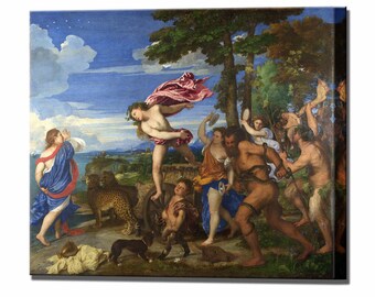 Titian Bacchus and Ariadne Renaissance Canvas Print Greek Mythology Canvas Wall Art Print Ready To Hang