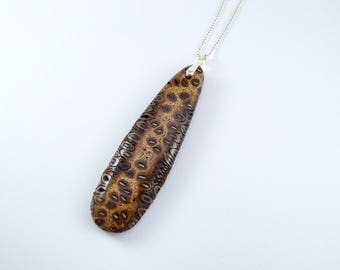 Tribal necklace - long boho necklace, rustic necklace, australian made, boho jewelry, wood pendant, unique necklace, gift for her, banksia