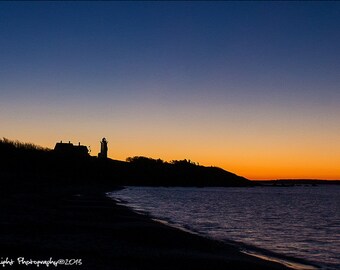 Nobska Lighthouse Cape Cod Woods Hole 8x12 Fine Art Print
