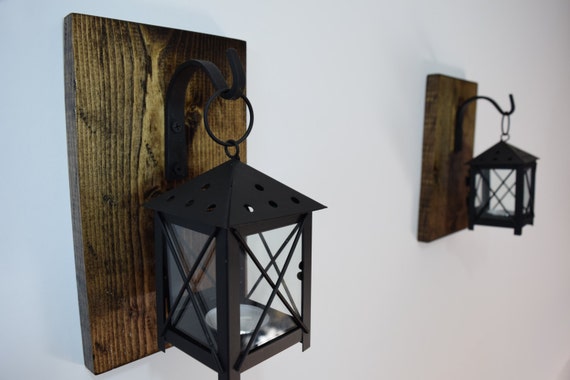 Rustic Candle Lantern Sconces Wall Decor Wall Sconce