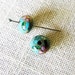 2) Turquoise BLUE CLOISONNE' BEADS for Jewelry Making 10-mm Enamel Saucer Beads