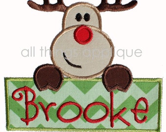 reindeer sign applique christmas applique designs 3 sizes instant download - Christmas Applique Designs reindeer sign applique christmas applique designs 3 sizes instant download - Christmas Applique Designs