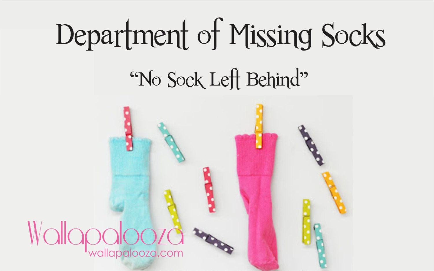 Department of Missing Socks Wall Decal Laundry Room Decal