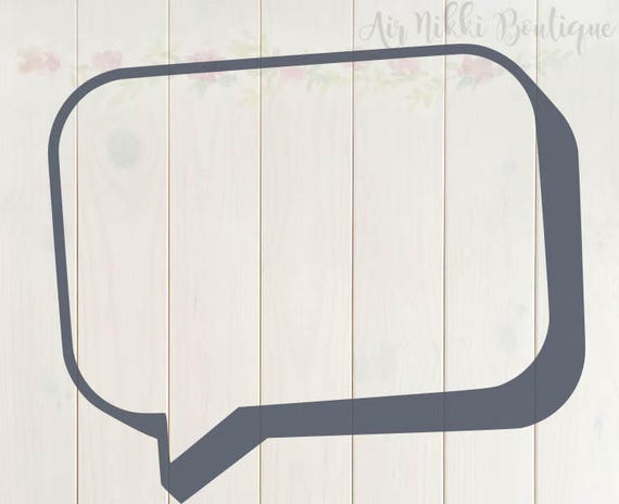 Speech Bubble Word bubble SVG PNG DXF files instant