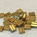 Vintage Recycled BRASS Rectangle Embellishment For Mixed Media Or Assemblages Steampunk Geekery Supplies 10x8x3mm Pkg20 MS24