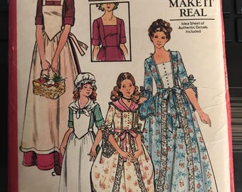 Vintage 70s Butterick 4260 Dolly Madison Costume Pattern-Size 14(36-28-38)