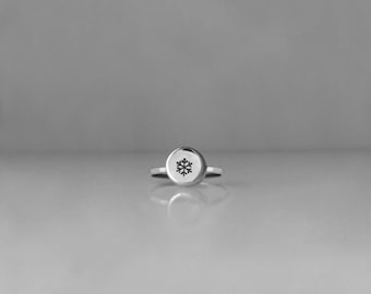 Snowflake Ring, Snowflake Jewelry, Winter Jewelry, Christmas Gift, Sterling Silver Ring, Silver Snowflake, Winter Ring, Snow Flake, r247ss