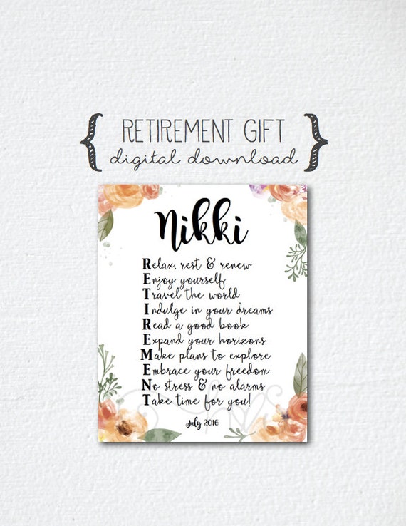 Pensioen gedicht pensioen Print 8 x 10 digitale Art Print Pensioen gedicht pensioen Print 8 x 10 digitale Art Print