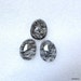 3 pieces pair BLACK Rutilated Rosecut Uneven Cabochon rosecut 19x14.5mm - 1 pcs Or 18x14mm -2 pcs Black Rutile Faceted Irregular Rosecut