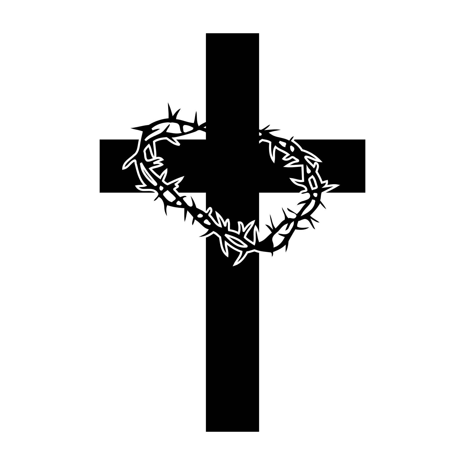 Free Free 144 Cross With Crown Of Thorns Svg SVG PNG EPS DXF File