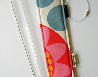 Reusable glass straws in holder. Pouch. Glass Straw Extra Long