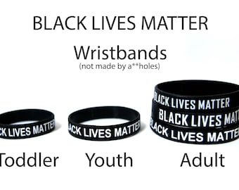 2-Pack+ Black Lives Matter Wristband Adult, Youth, & Infant Sizes