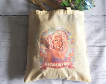 Mama RuPaul "Sickening" - Cotton Tote Bag - RuPaul's Drag Race - Classyburd