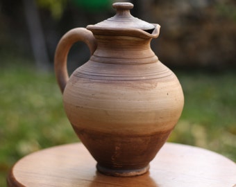 Milk pitcher Wine Jug Rustic juicer Water ever Pottery jug Ceramic pitcher Unique jug Large jug Unglazed pottery Stoneware jug Juice jug