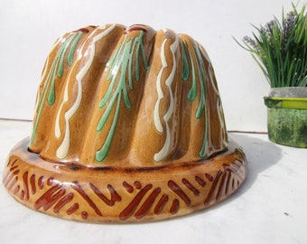 French Vintage Terracota ,cake mold,gateau baking mold, home decor,kitchenalia