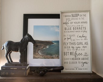 song lyrics wall art, wedding song lyric art, song lyric art, Wall Art Personalized Wedding Gift Best Selling Items, song lyrics, Wood Signs