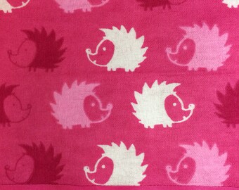 Flannel Pink Hedgehog Pillowcase