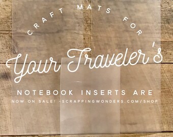 Craft Mat for Traveler's Notebook Inserts - TN Accessory-Midori Accessory - Art Journal Accessory- Plastic Craft Mat- Various Sizes