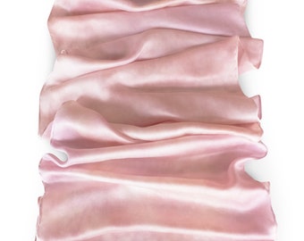 Pink scarf, pink silk scarf, pink satin scarf, blush pink scarf, blush pink silk scarf, womens scarves, blush silk, blush scarf, shiny satin