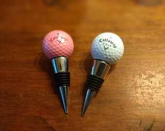 Golf Ball Wine Stopper Gift for wine lover golfer Womens golf gift Wedding golf gift Callaway Golf ball gift for Lady golfer