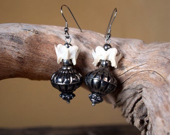 Vertebrae Real Bone Earrings