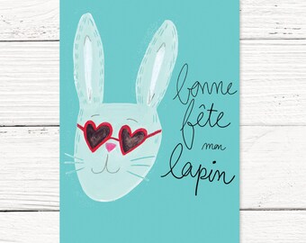 Birthday card // mon lapin