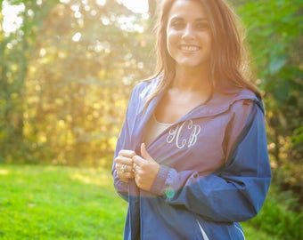 monogrammed jacket, monogrammed rain jacket monogrammed coat,