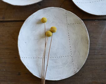 Large Serving Plate - Pottery Plate - Rustic Plate - Stoneware Plate - Large Plate - Ceramic Plate
