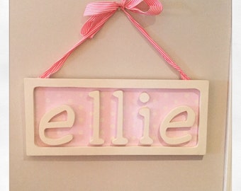 Personalized Name Frame. kids. gifts. plaque. wall hanging
