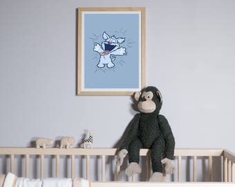 Lolli Singing Blue Giclée Print