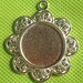 Silver Pendant Tray 25mm,1 inch Bezel Pendant,flower edge Jewelry Supply, Cameo Setting 25mm Pendant Tray blanks - 20 pcs