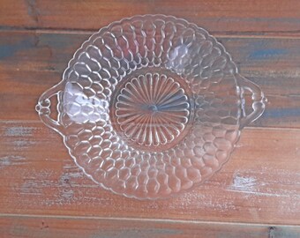 Amber Glass Relish Honeycomb Indiana Glass Company Vintage