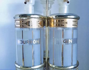 Mid-Century Fred Press Decanter Set