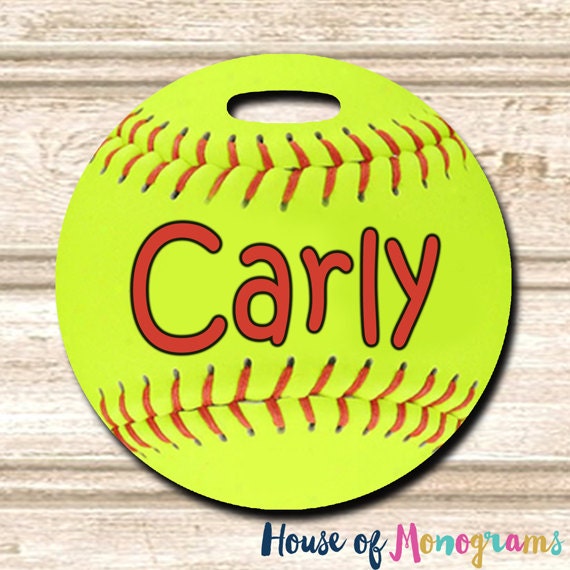 Items similar to Softball Personalized Bag/Luggage Tag on Etsy